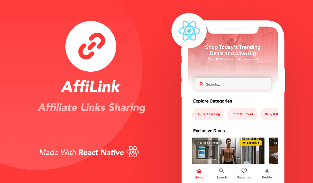 AffiLink Mobile - React Native Affiliate Link Sharing Platform