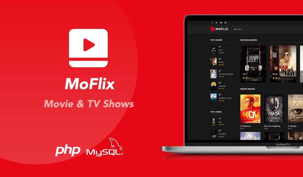 MoFlix - Ultimate PHP Script For Movie & TV Shows